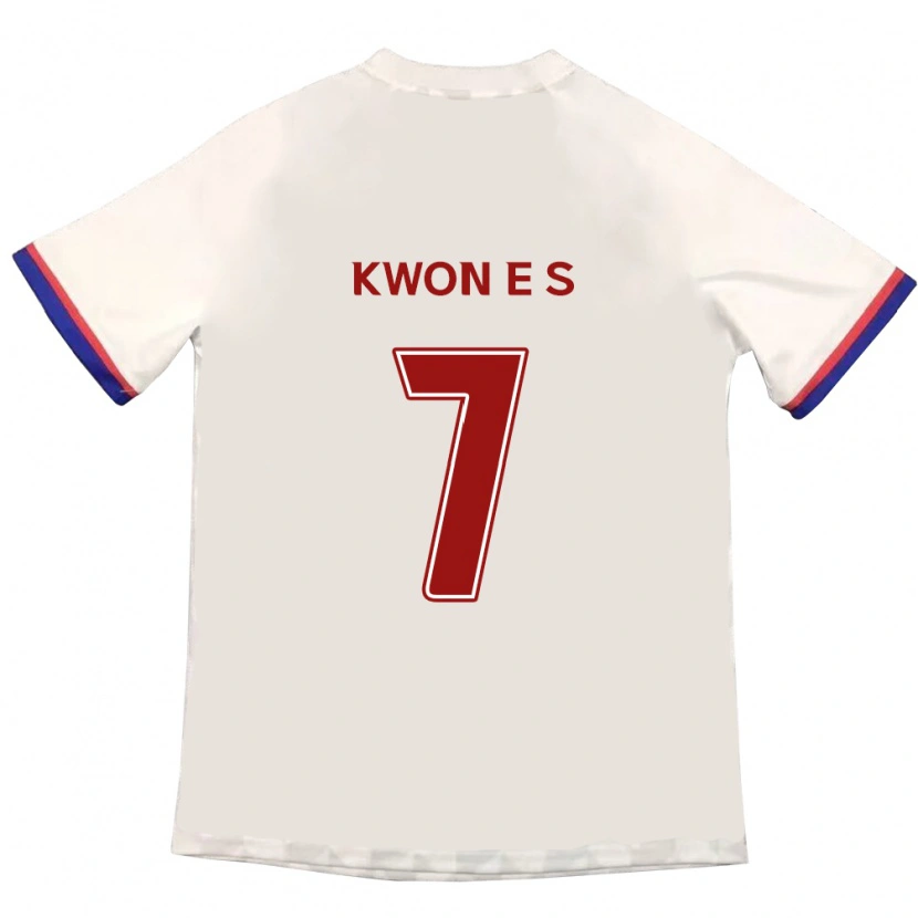 Danxen Niño Camiseta Kwon Eun-Som #7 Blanquecino Rojo 2ª Equipación 2025/26 La Camisa