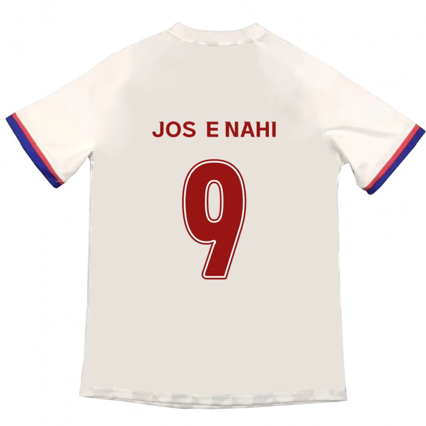 Danxen Niño Camiseta Josée Nahi #9 Blanquecino Rojo 2ª Equipación 2025/26 La Camisa