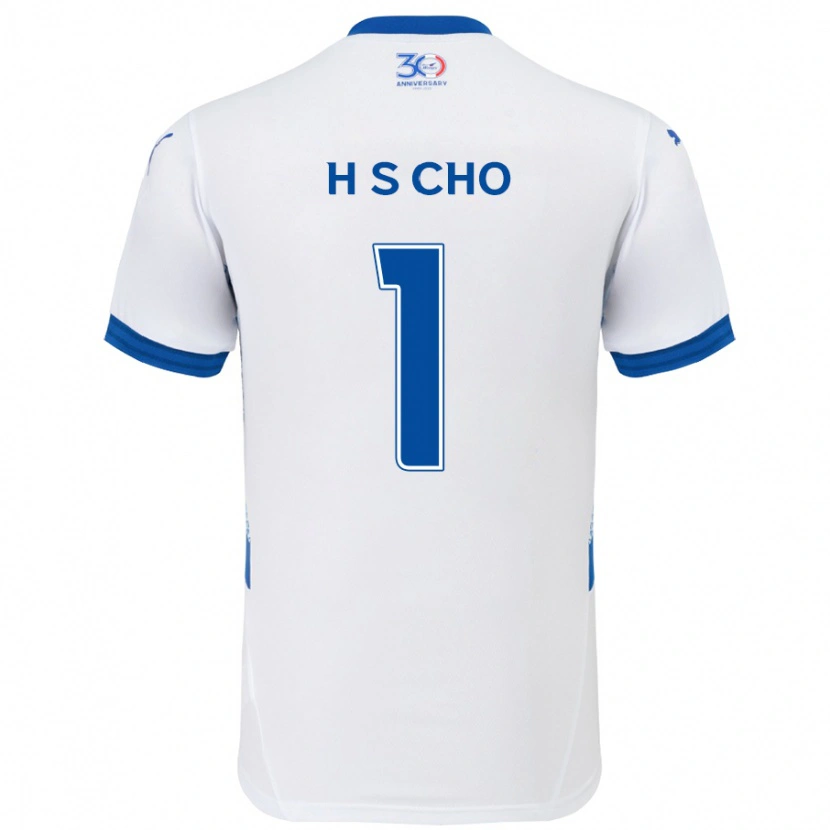 Danxen Niño Camiseta Sung-Hoon Cho #1 Azul Real Blanco 2ª Equipación 2025/26 La Camisa