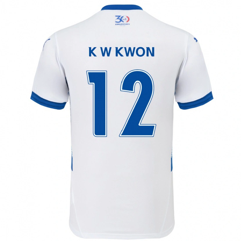 Danxen Niño Camiseta Wan-Kyu Kwon #12 Azul Real Blanco 2ª Equipación 2025/26 La Camisa