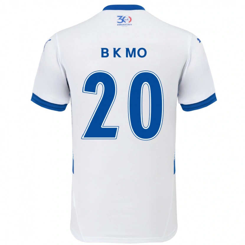 Danxen Niño Camiseta Kyung-Bin Mo #20 Blanco Azul Real 2ª Equipación 2025/26 La Camisa