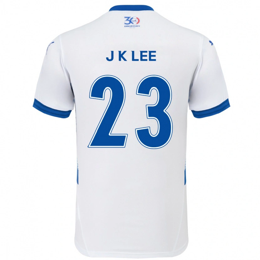 Danxen Niño Camiseta Ki-Je Lee #23 Blanco Azul Real 2ª Equipación 2025/26 La Camisa