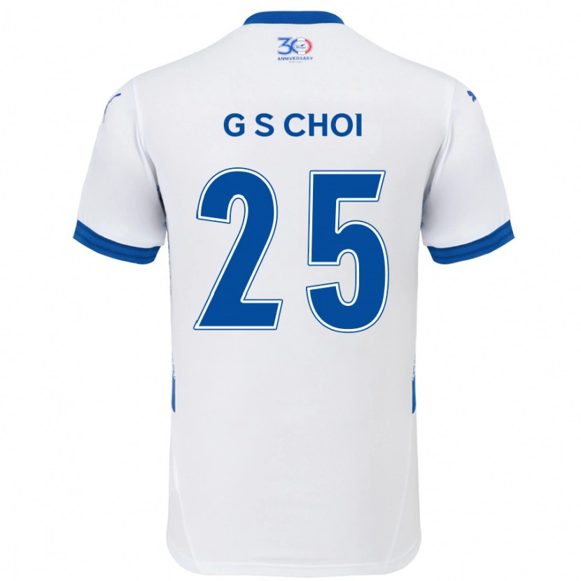 Danxen Niño Camiseta Sung-Geun Choi #25 Azul Real Blanco 2ª Equipación 2025/26 La Camisa