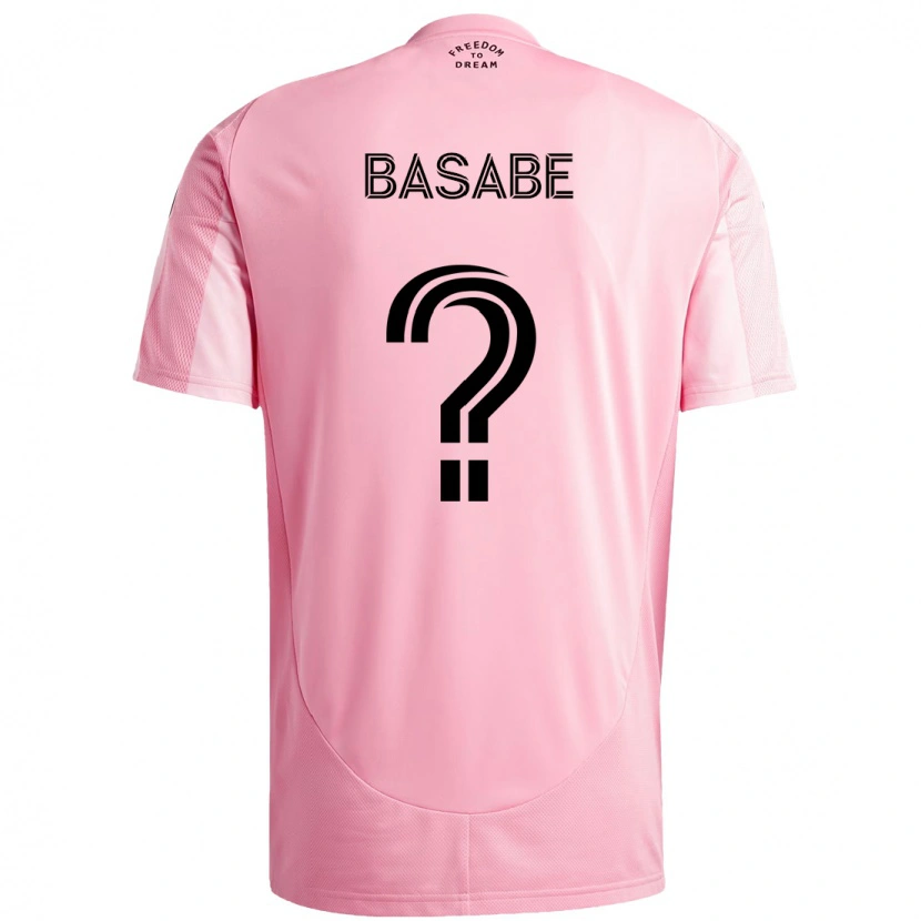 Danxen Hombre Camiseta Samuel Basabe #0 Rosa Negro 1ª Equipación 2025/26 La Camisa