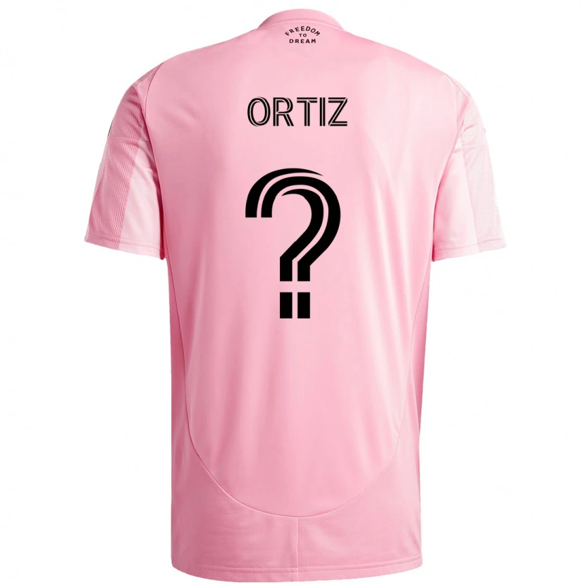 Danxen Hombre Camiseta Cristian Ortiz #0 Rosa Negro 1ª Equipación 2025/26 La Camisa