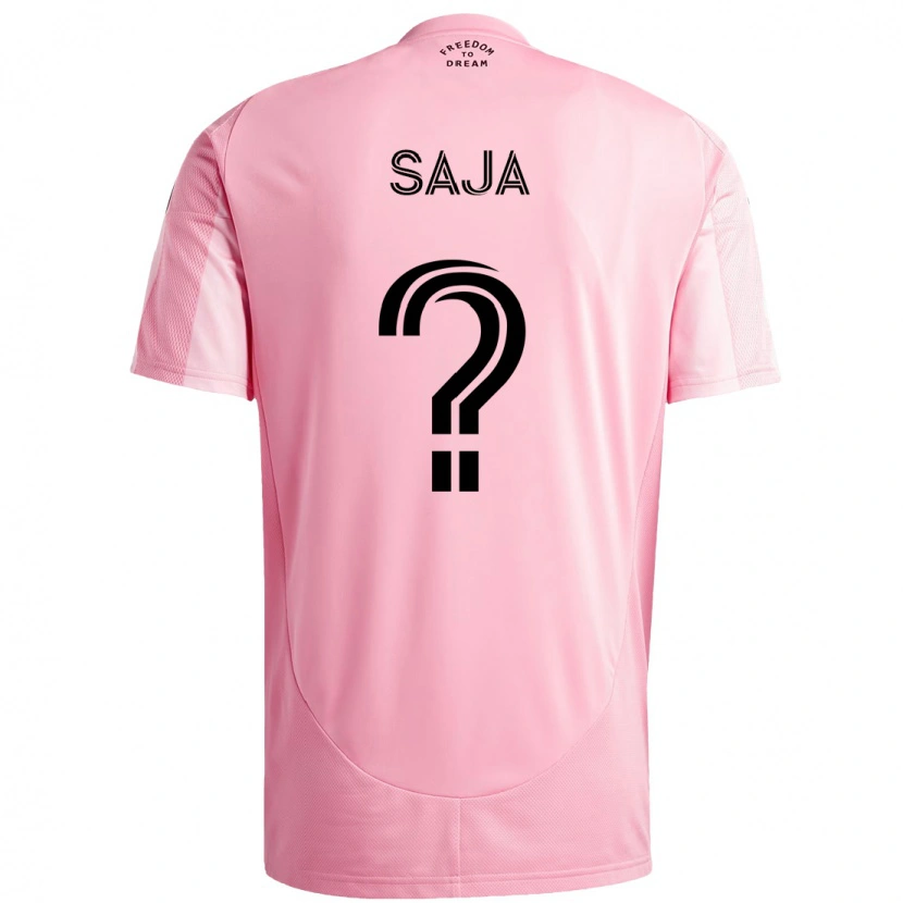 Danxen Hombre Camiseta Mateo Saja #0 Rosa Negro 1ª Equipación 2025/26 La Camisa