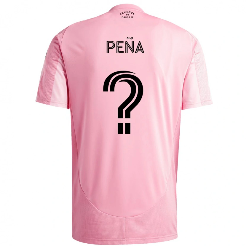 Danxen Hombre Camiseta Luciano Peña #0 Negro Rosa 1ª Equipación 2025/26 La Camisa