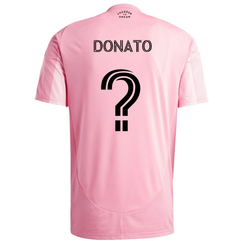 Danxen Hombre Camiseta Benjamin Donato #0 Negro Rosa 1ª Equipación 2025/26 La Camisa