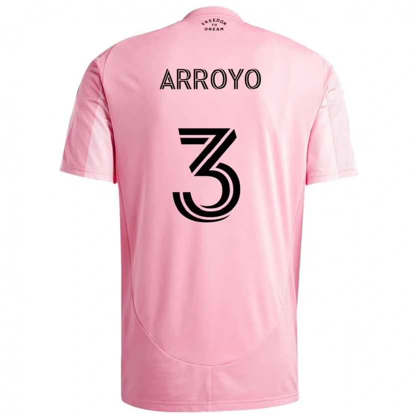 Danxen Hombre Camiseta Dixon Arroyo #3 Negro Rosa 1ª Equipación 2025/26 La Camisa