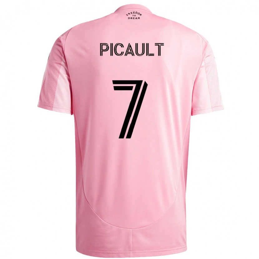 Danxen Hombre Camiseta Fafà Picault #7 Negro Rosa 1ª Equipación 2025/26 La Camisa
