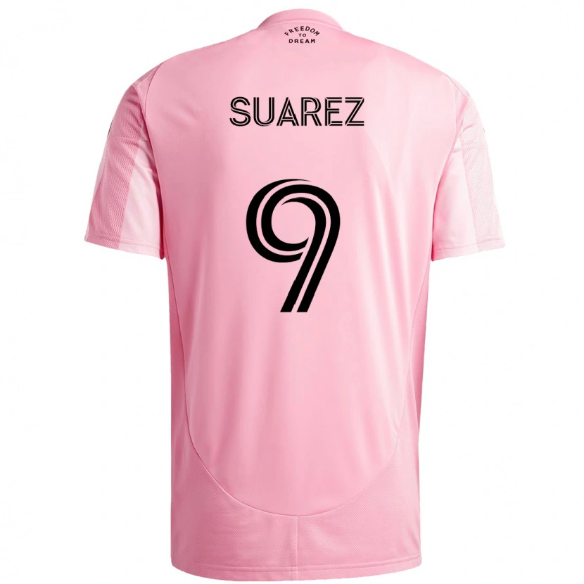 Danxen Hombre Camiseta Luis Suárez #9 Negro Rosa 1ª Equipación 2025/26 La Camisa