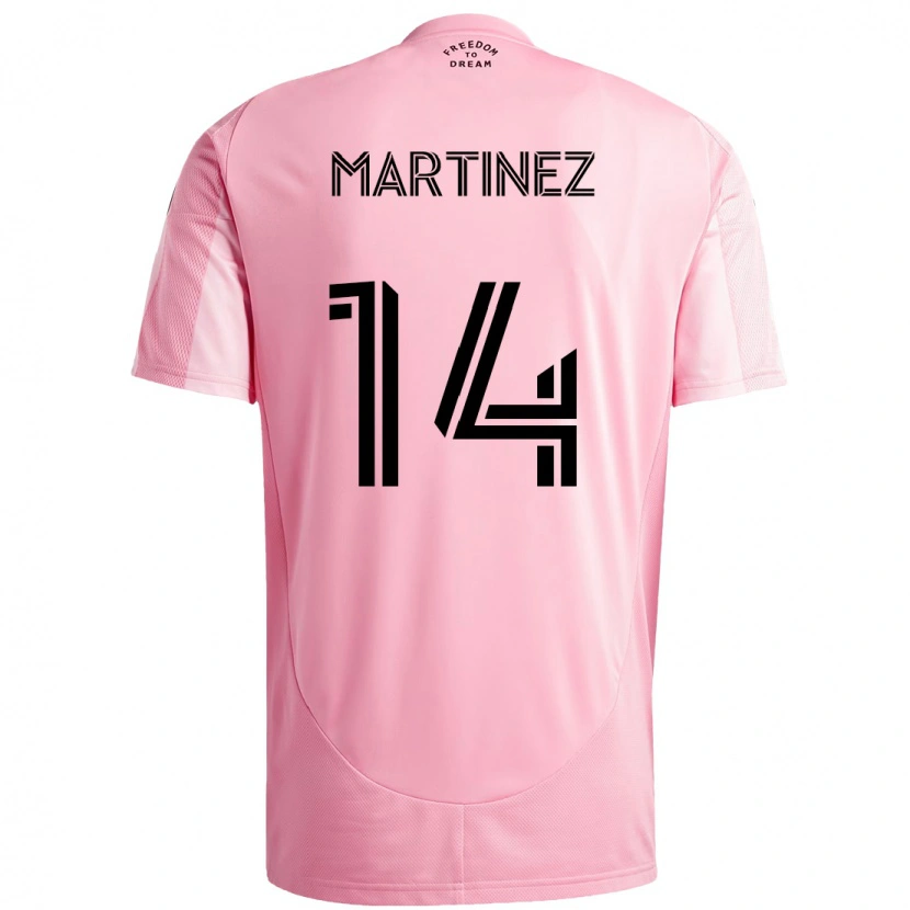 Danxen Hombre Camiseta David Martínez #14 Negro Rosa 1ª Equipación 2025/26 La Camisa