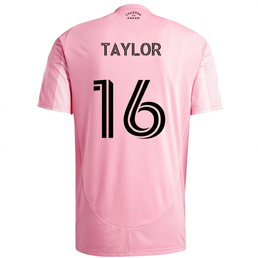 Danxen Hombre Camiseta Robert Taylor #16 Negro Rosa 1ª Equipación 2025/26 La Camisa