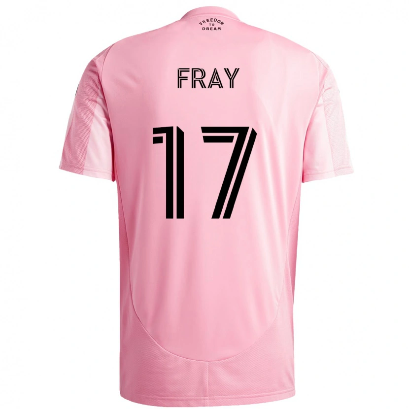 Danxen Hombre Camiseta Ian Fray #17 Negro Rosa 1ª Equipación 2025/26 La Camisa