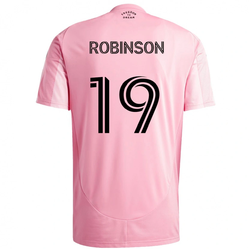 Danxen Hombre Camiseta Robbie Robinson #19 Negro Rosa 1ª Equipación 2025/26 La Camisa