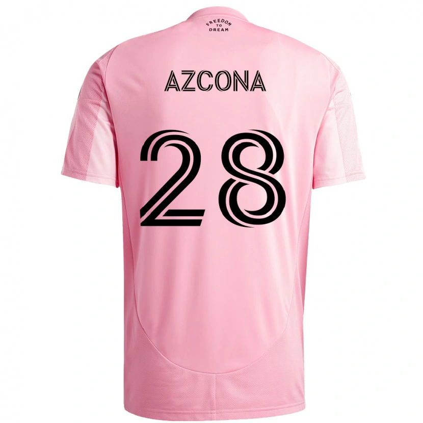 Danxen Hombre Camiseta Edison Azcona #28 Negro Rosa 1ª Equipación 2025/26 La Camisa