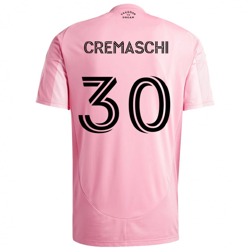 Danxen Hombre Camiseta Benja Cremaschi #30 Negro Rosa 1ª Equipación 2025/26 La Camisa