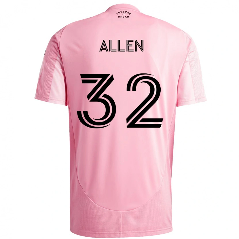 Danxen Hombre Camiseta Noah Allen #32 Negro Rosa 1ª Equipación 2025/26 La Camisa