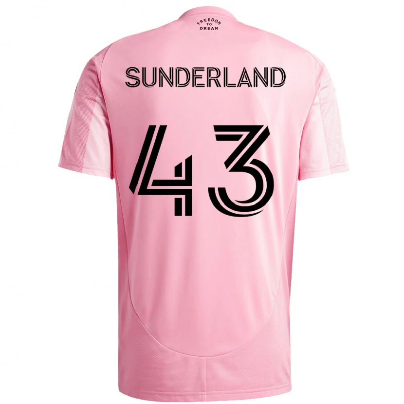 Danxen Hombre Camiseta Lawson Sunderland #43 Negro Rosa 1ª Equipación 2025/26 La Camisa