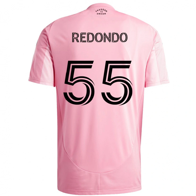 Danxen Hombre Camiseta Federico Redondo #55 Negro Rosa 1ª Equipación 2025/26 La Camisa