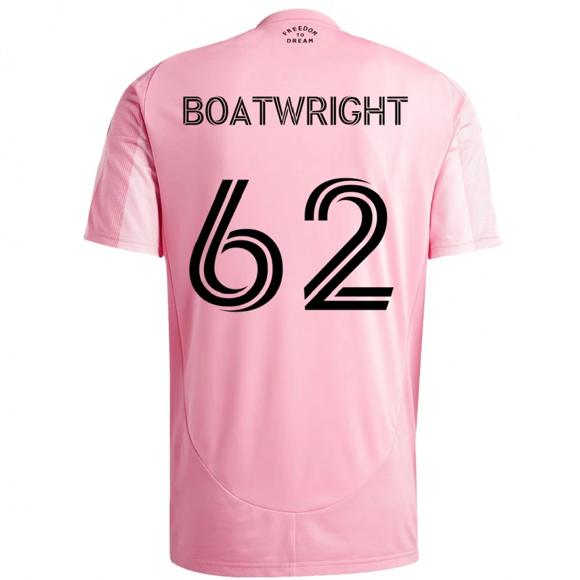 Danxen Hombre Camiseta Israel Boatwright #62 Negro Rosa 1ª Equipación 2025/26 La Camisa
