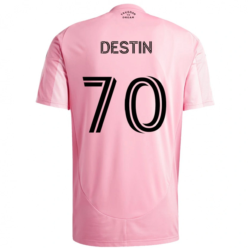 Danxen Hombre Camiseta Bryan Destin #70 Negro Rosa 1ª Equipación 2025/26 La Camisa