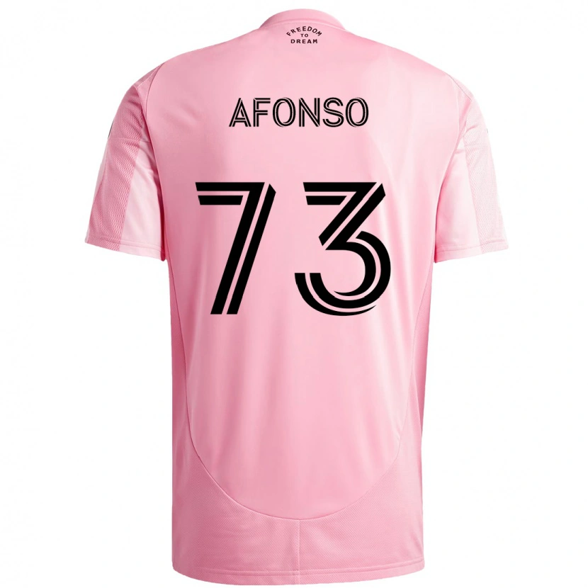 Danxen Hombre Camiseta Leo Afonso #73 Negro Rosa 1ª Equipación 2025/26 La Camisa