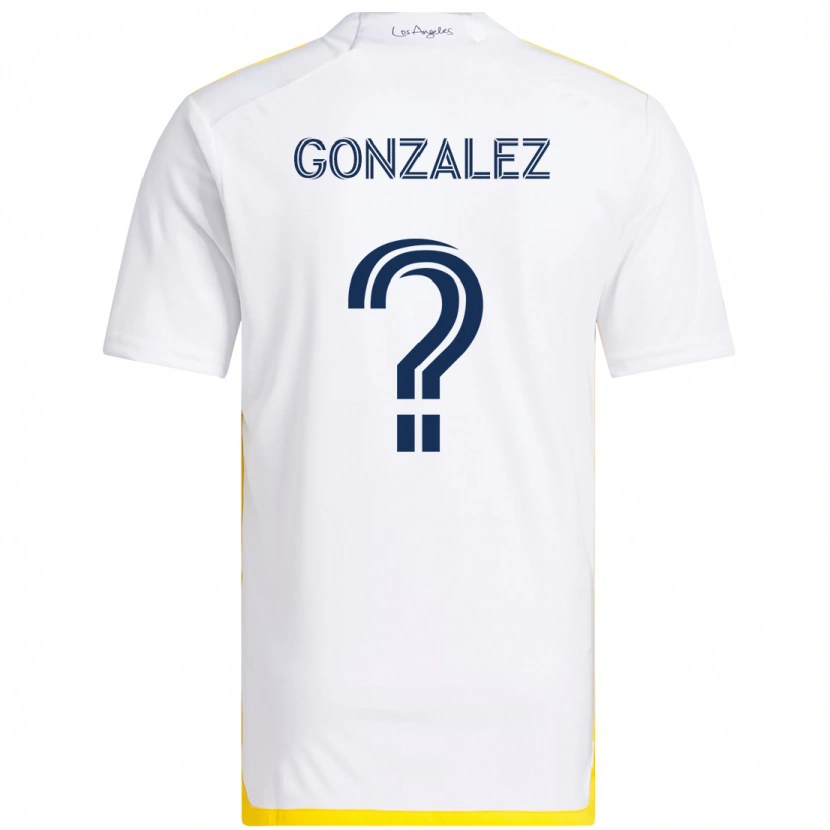 Danxen Hombre Camiseta Miguel Gonzalez #0 Blanco Amarillo 1ª Equipación 2025/26 La Camisa