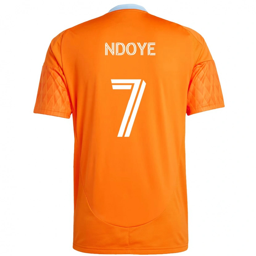 Danxen Hombre Camiseta Papa Ndoye #7 Morado Naranja 1ª Equipación 2025/26 La Camisa