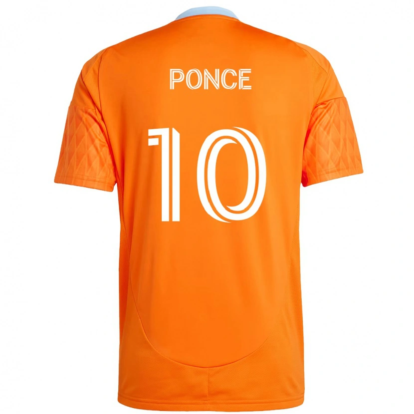 Danxen Hombre Camiseta Ezequiel Ponce #10 Morado Naranja 1ª Equipación 2025/26 La Camisa