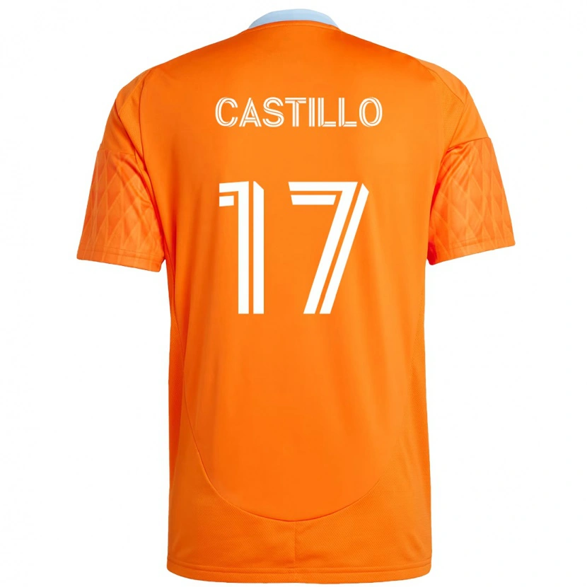 Danxen Hombre Camiseta Joyner Castillo #17 Naranja Blanco 1ª Equipación 2025/26 La Camisa