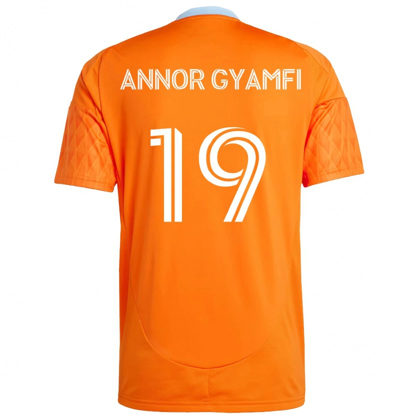 Danxen Hombre Camiseta Stephen Annor Gyamfi #19 Naranja Blanco 1ª Equipación 2025/26 La Camisa
