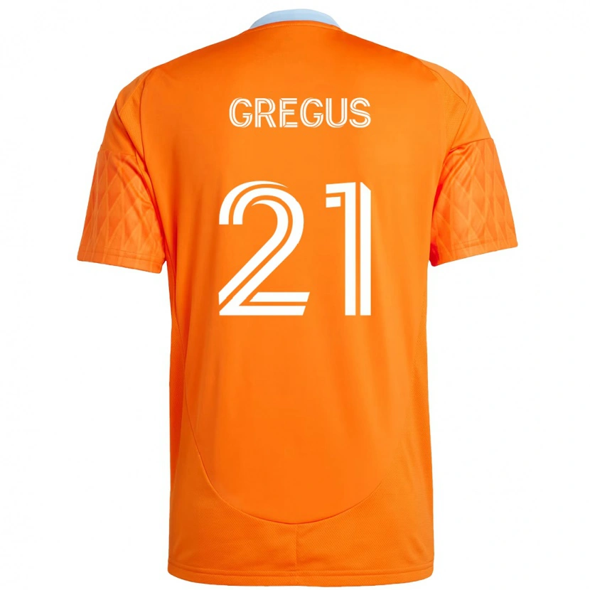 Danxen Hombre Camiseta Ján Gregus #21 Morado Naranja 1ª Equipación 2025/26 La Camisa