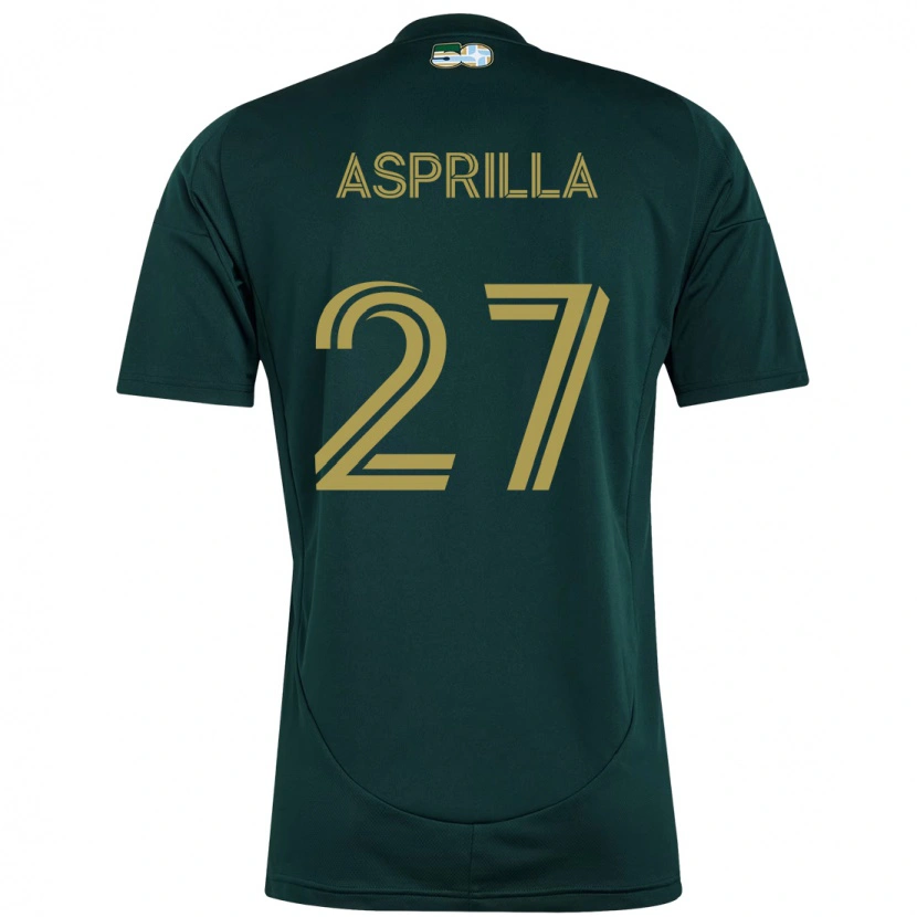 Danxen Hombre Camiseta Dairon Asprilla #27 Beige Verde 1ª Equipación 2025/26 La Camisa