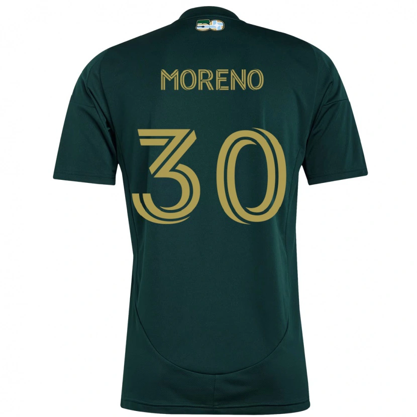 Danxen Hombre Camiseta Santiago Moreno #30 Beige Verde 1ª Equipación 2025/26 La Camisa