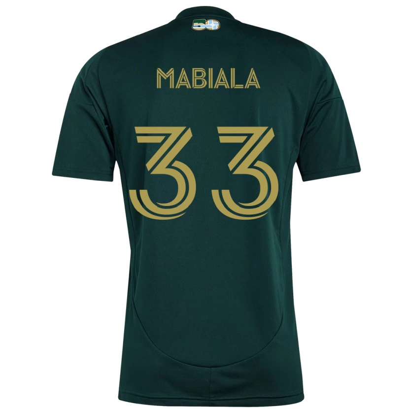Danxen Hombre Camiseta Larrys Mabiala #33 Beige Verde 1ª Equipación 2025/26 La Camisa