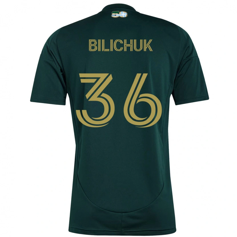 Danxen Hombre Camiseta Ryan Bilichuk #36 Beige Verde 1ª Equipación 2025/26 La Camisa