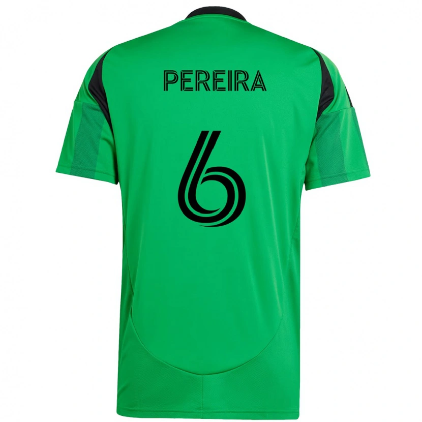 Danxen Hombre Camiseta Daniel Pereira #6 Verde Negro 1ª Equipación 2025/26 La Camisa