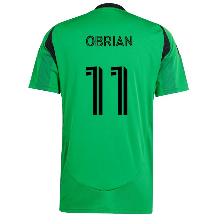 Danxen Hombre Camiseta Jáder Obrian #11 Verde Negro 1ª Equipación 2025/26 La Camisa