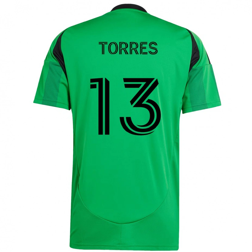 Danxen Hombre Camiseta Leo Torres #13 Blanco Verde 1ª Equipación 2025/26 La Camisa
