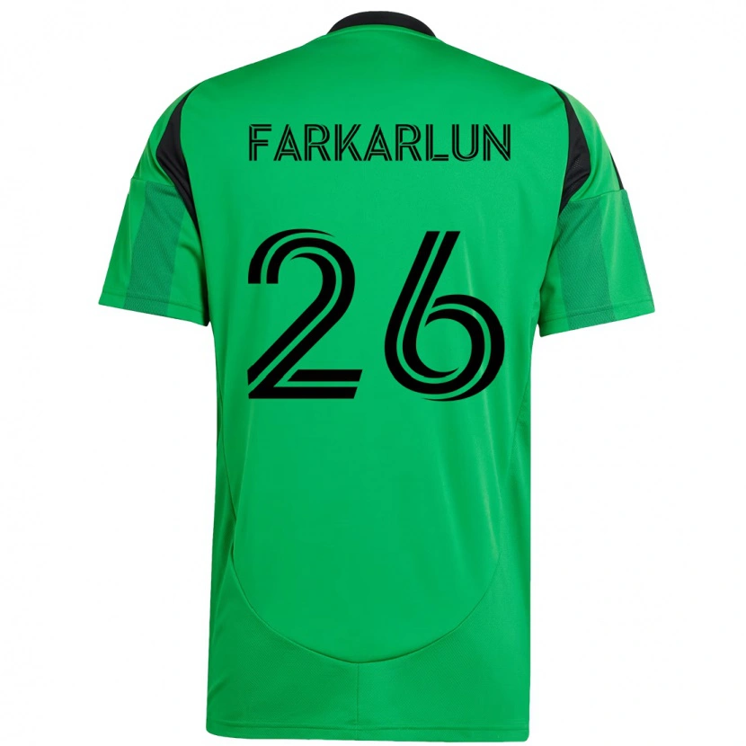 Danxen Hombre Camiseta Jimmy Farkarlun #26 Verde Negro 1ª Equipación 2025/26 La Camisa