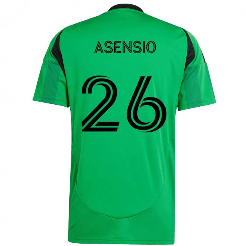 Danxen Hombre Camiseta Charlie Asensio #26 Blanco Verde 1ª Equipación 2025/26 La Camisa