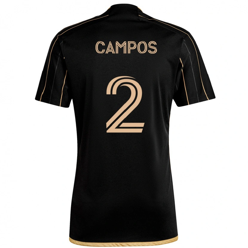 Danxen Hombre Camiseta Omar Campos #2 Negro Marrón 1ª Equipación 2025/26 La Camisa