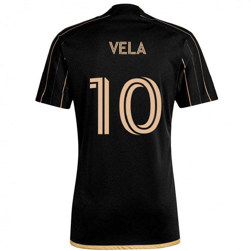 Danxen Hombre Camiseta Carlos Vela #10 Negro Marrón 1ª Equipación 2025/26 La Camisa