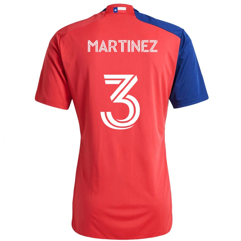 Danxen Hombre Camiseta José Antonio Martínez #3 Azul Claro Rojo 1ª Equipación 2025/26 La Camisa