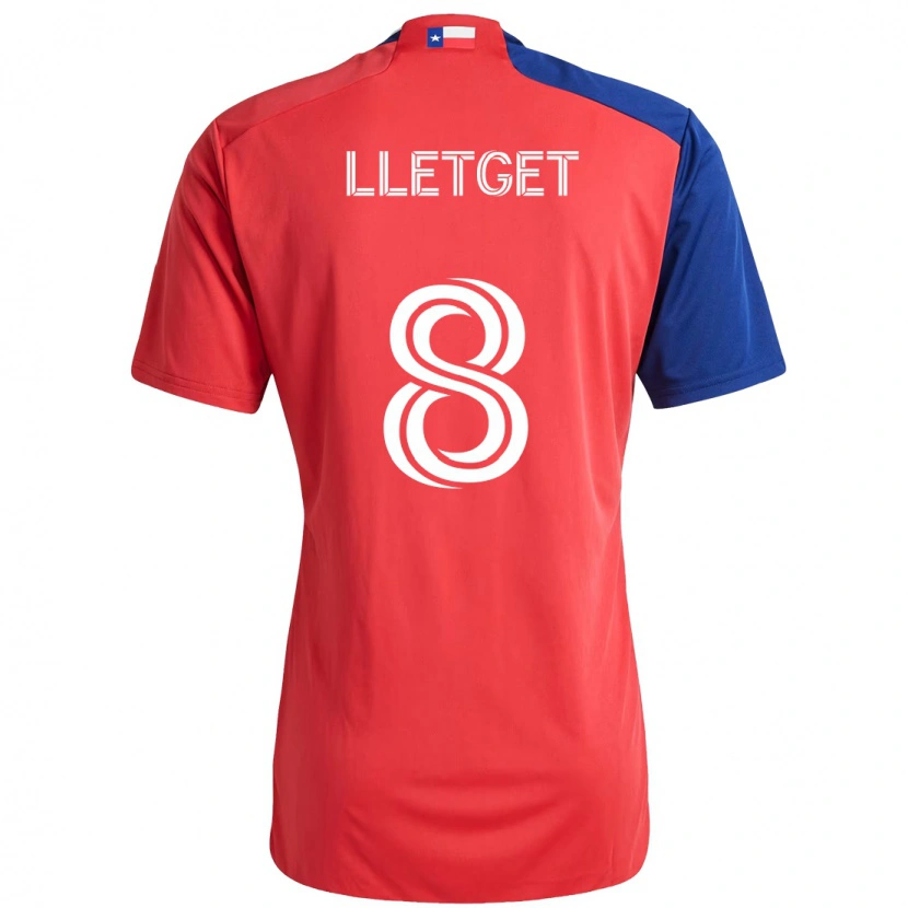 Danxen Hombre Camiseta Sebastian Lletget #8 Rojo Azul Marino 1ª Equipación 2025/26 La Camisa