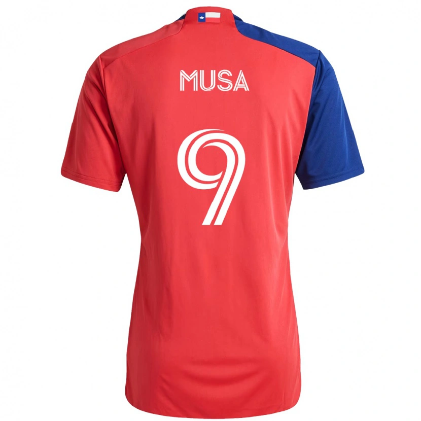 Danxen Hombre Camiseta Petar Musa #9 Azul Claro Rojo 1ª Equipación 2025/26 La Camisa
