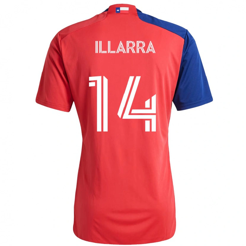Danxen Hombre Camiseta Asier Illarramendi #14 Azul Claro Rojo 1ª Equipación 2025/26 La Camisa