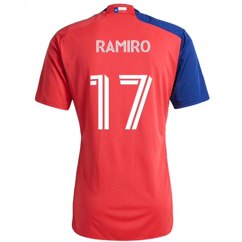 Danxen Hombre Camiseta Ramiro #17 Azul Claro Rojo 1ª Equipación 2025/26 La Camisa