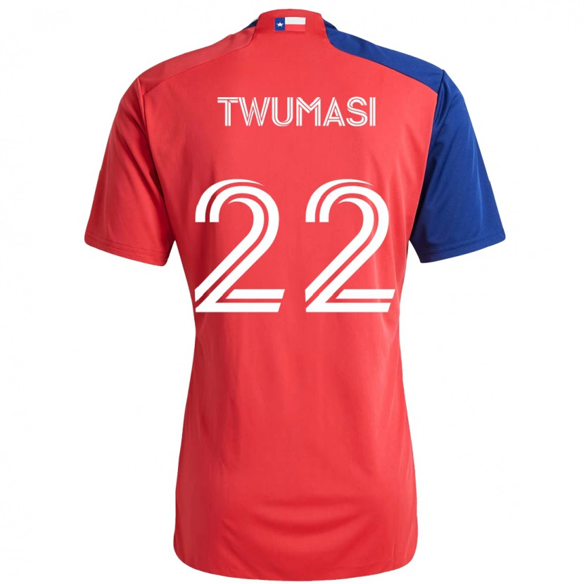 Danxen Hombre Camiseta Ema Twumasi #22 Azul Claro Rojo 1ª Equipación 2025/26 La Camisa